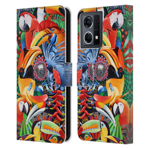Graeme Stevenson Assorted Designs Birds 2 Leather Book Wallet Case Cover For OPPO Reno8 4G