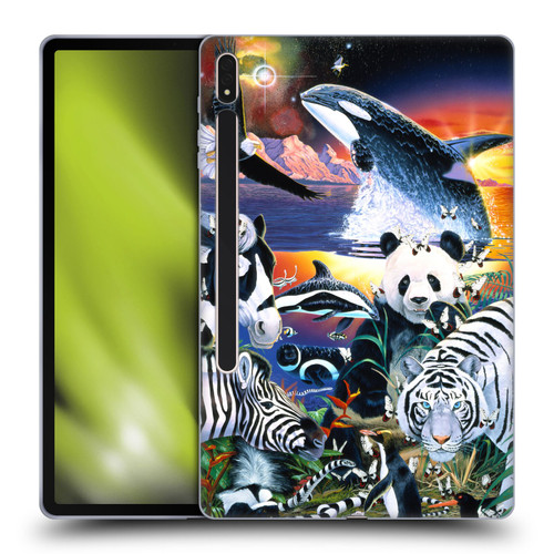 Graeme Stevenson Assorted Designs Animals Soft Gel Case for Samsung Galaxy Tab S8 Plus