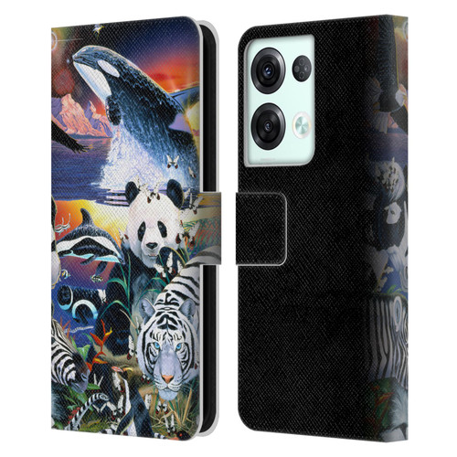 Graeme Stevenson Assorted Designs Animals Leather Book Wallet Case Cover For OPPO Reno8 Pro