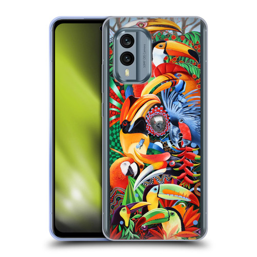 Graeme Stevenson Assorted Designs Birds 2 Soft Gel Case for Nokia X30
