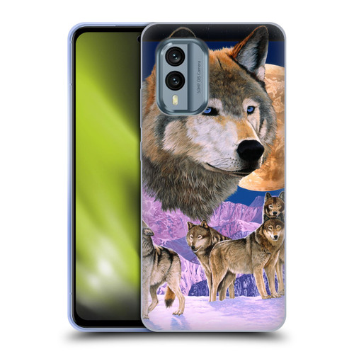 Graeme Stevenson Assorted Designs Wolves Soft Gel Case for Nokia X30