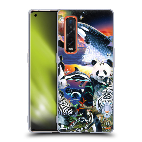 Graeme Stevenson Assorted Designs Animals Soft Gel Case for OPPO Find X2 Pro 5G