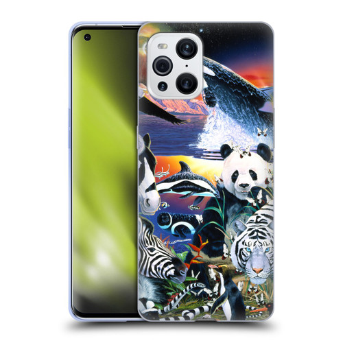 Graeme Stevenson Assorted Designs Animals Soft Gel Case for OPPO Find X3 / Pro