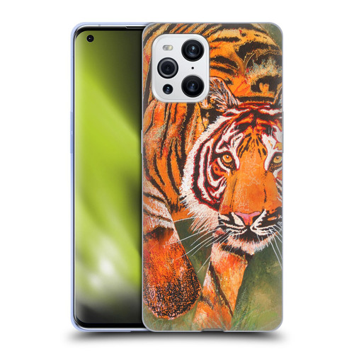 Graeme Stevenson Assorted Designs Tiger 1 Soft Gel Case for OPPO Find X3 / Pro
