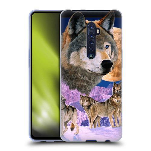 Graeme Stevenson Assorted Designs Wolves Soft Gel Case for OPPO Reno 2