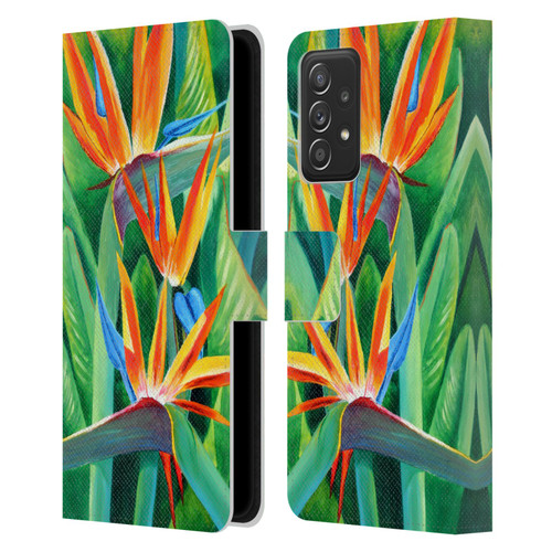 Graeme Stevenson Assorted Designs Birds Of Paradise Leather Book Wallet Case Cover For Samsung Galaxy A52 / A52s / 5G (2021)