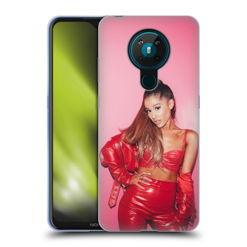 Ariana Grande Dangerous Woman Red Leather Soft Gel Case for Nokia 5.3