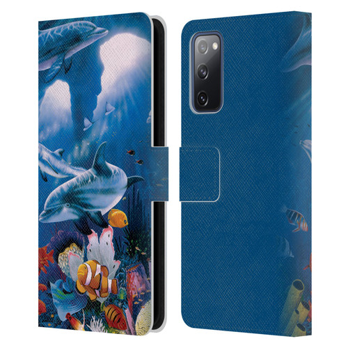 Graeme Stevenson Assorted Designs Dolphins Leather Book Wallet Case Cover For Samsung Galaxy S20 FE / 5G