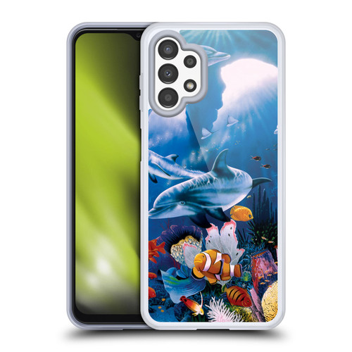 Graeme Stevenson Assorted Designs Dolphins Soft Gel Case for Samsung Galaxy A13 (2022)