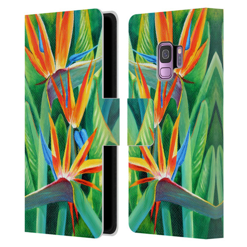 Graeme Stevenson Assorted Designs Birds Of Paradise Leather Book Wallet Case Cover For Samsung Galaxy S9