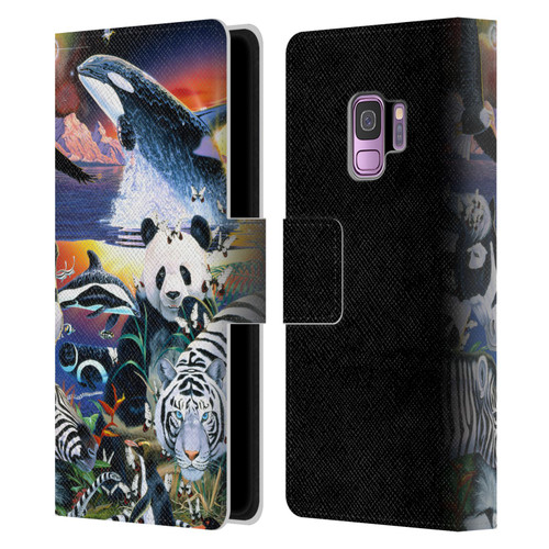 Graeme Stevenson Assorted Designs Animals Leather Book Wallet Case Cover For Samsung Galaxy S9