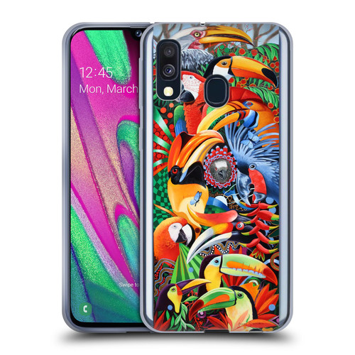 Graeme Stevenson Assorted Designs Birds 2 Soft Gel Case for Samsung Galaxy A40 (2019)
