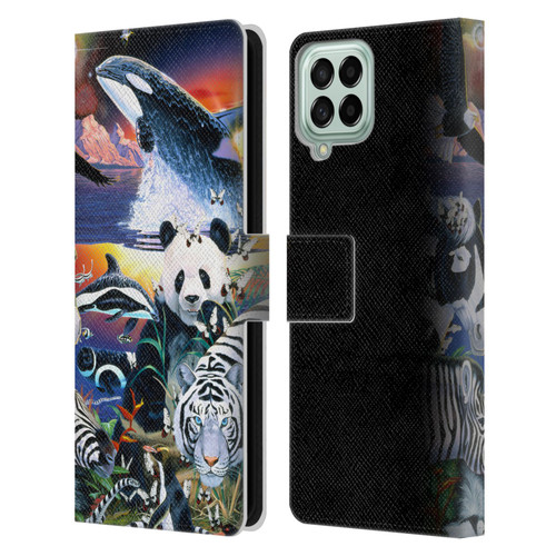Graeme Stevenson Assorted Designs Animals Leather Book Wallet Case Cover For Samsung Galaxy M33 (2022)