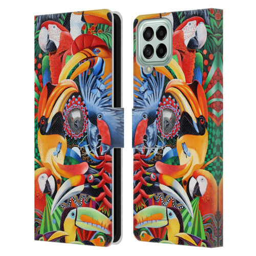 Graeme Stevenson Assorted Designs Birds 2 Leather Book Wallet Case Cover For Samsung Galaxy M33 (2022)