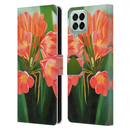Graeme Stevenson Assorted Designs Flowers 2 Leather Book Wallet Case Cover For Samsung Galaxy M53 (2022)