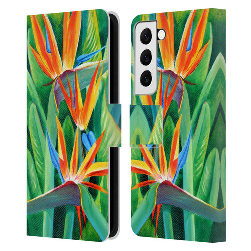 Graeme Stevenson Assorted Designs Birds Of Paradise Leather Book Wallet Case Cover For Samsung Galaxy S22 5G