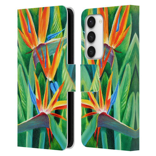 Graeme Stevenson Assorted Designs Birds Of Paradise Leather Book Wallet Case Cover For Samsung Galaxy S23 5G