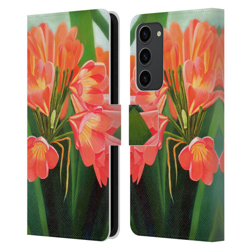 Graeme Stevenson Assorted Designs Flowers 2 Leather Book Wallet Case Cover For Samsung Galaxy S23+ 5G