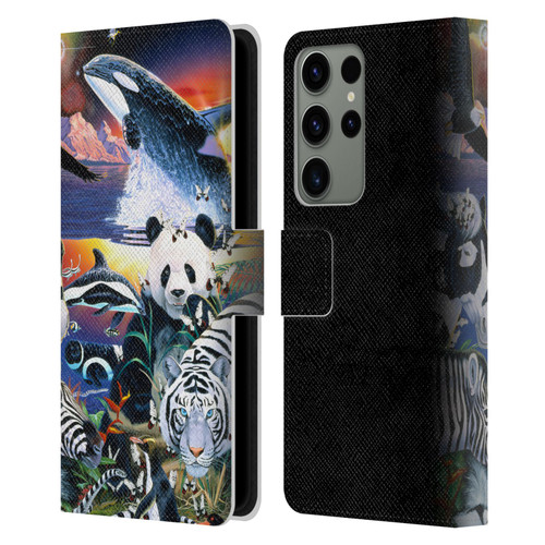 Graeme Stevenson Assorted Designs Animals Leather Book Wallet Case Cover For Samsung Galaxy S23 Ultra 5G