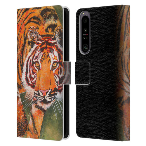 Graeme Stevenson Assorted Designs Tiger 1 Leather Book Wallet Case Cover For Sony Xperia 1 IV