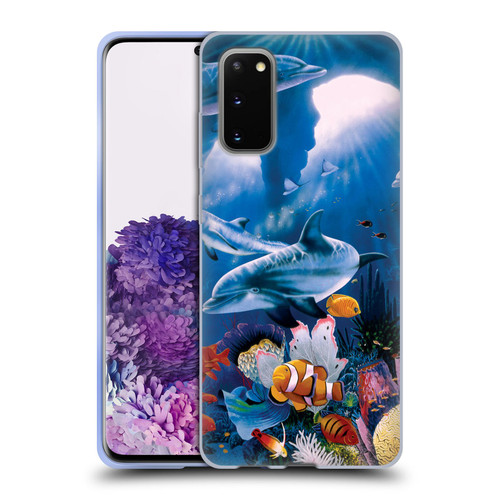 Graeme Stevenson Assorted Designs Dolphins Soft Gel Case for Samsung Galaxy S20 / S20 5G