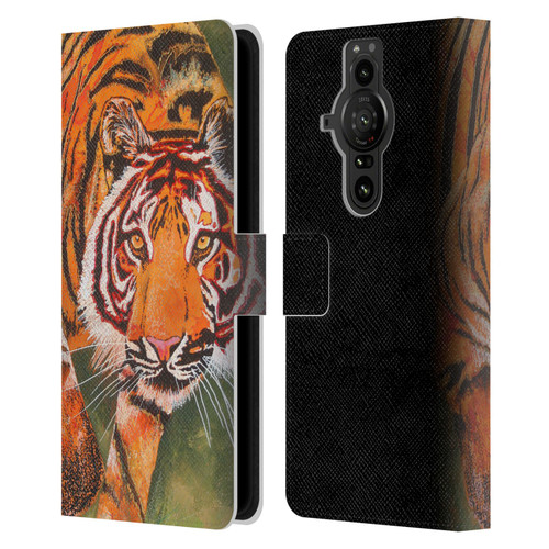 Graeme Stevenson Assorted Designs Tiger 1 Leather Book Wallet Case Cover For Sony Xperia Pro-I