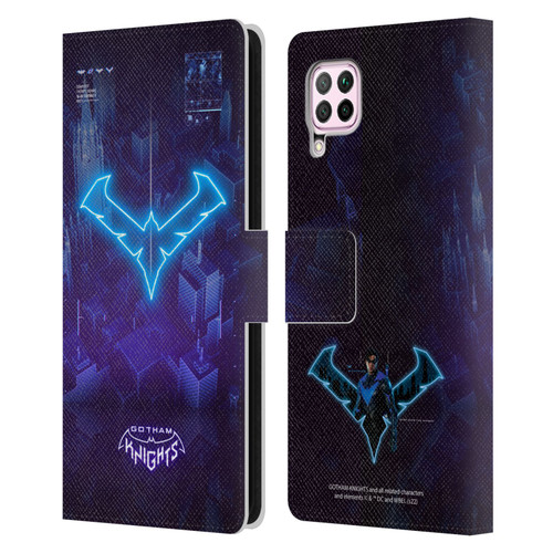 Gotham Knights Character Art Nightwing Leather Book Wallet Case Cover For Huawei Nova 6 SE / P40 Lite