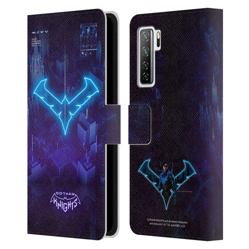Gotham Knights Character Art Nightwing Leather Book Wallet Case Cover For Huawei Nova 7 SE/P40 Lite 5G