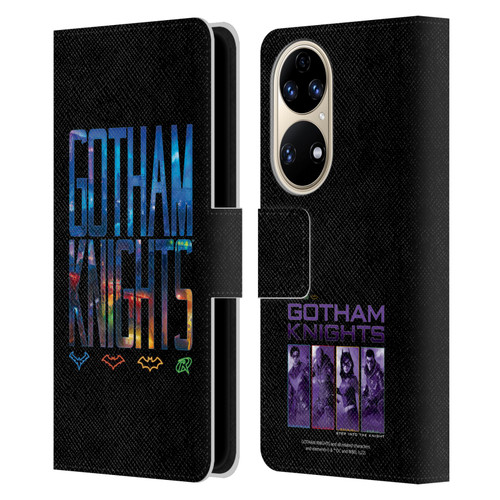 Gotham Knights Character Art Logo Leather Book Wallet Case Cover For Huawei P50
