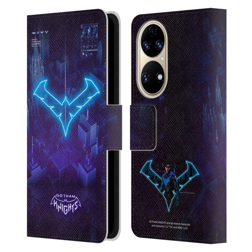 Gotham Knights Character Art Nightwing Leather Book Wallet Case Cover For Huawei P50