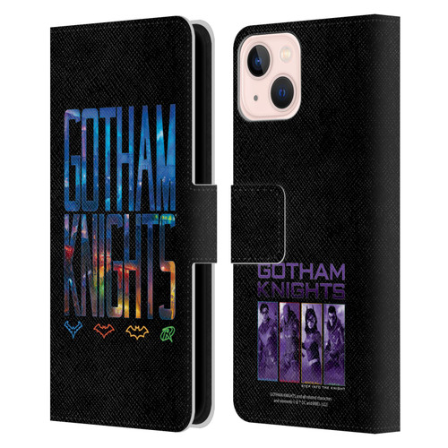 Gotham Knights Character Art Logo Leather Book Wallet Case Cover For Apple iPhone 13