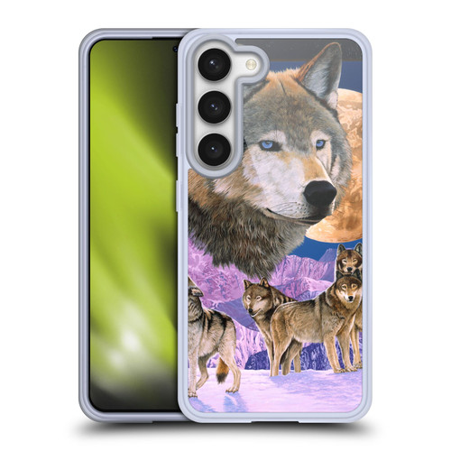 Graeme Stevenson Assorted Designs Wolves Soft Gel Case for Samsung Galaxy S23 5G
