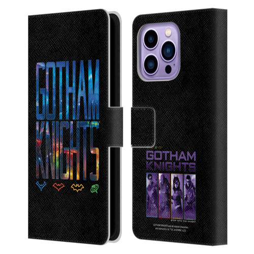 Gotham Knights Character Art Logo Leather Book Wallet Case Cover For Apple iPhone 14 Pro Max