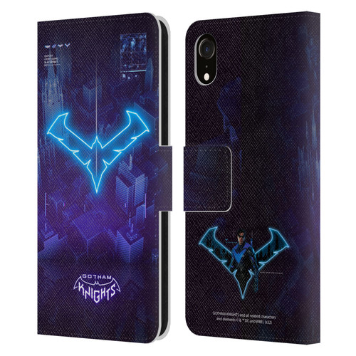 Gotham Knights Character Art Nightwing Leather Book Wallet Case Cover For Apple iPhone XR