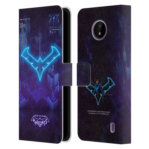 Gotham Knights Character Art Nightwing Leather Book Wallet Case Cover For Nokia C10 / C20