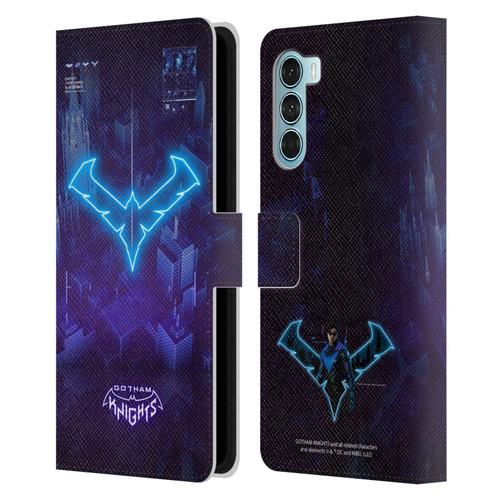 Gotham Knights Character Art Nightwing Leather Book Wallet Case Cover For Motorola Edge S30 / Moto G200 5G