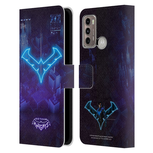 Gotham Knights Character Art Nightwing Leather Book Wallet Case Cover For Motorola Moto G60 / Moto G40 Fusion