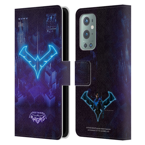 Gotham Knights Character Art Nightwing Leather Book Wallet Case Cover For OnePlus 9