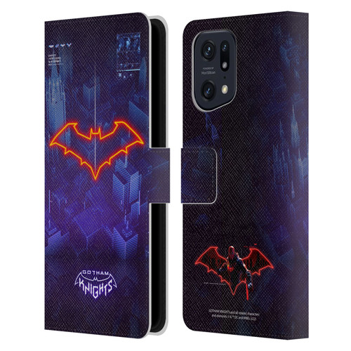 Gotham Knights Character Art Red Hood Leather Book Wallet Case Cover For OPPO Find X5
