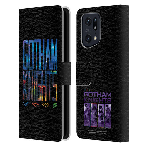 Gotham Knights Character Art Logo Leather Book Wallet Case Cover For OPPO Find X5 Pro
