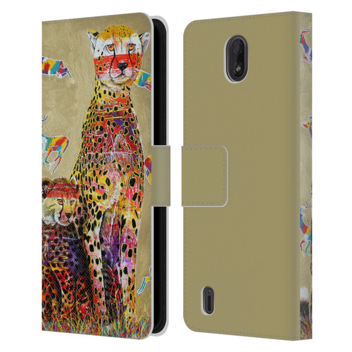 Graeme Stevenson Colourful Wildlife Cheetah Leather Book Wallet Case Cover For Nokia C01 Plus/C1 2nd Edition