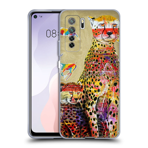 Graeme Stevenson Colourful Wildlife Cheetah Soft Gel Case for Huawei Nova 7 SE/P40 Lite 5G