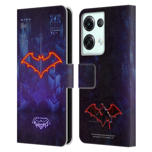 Gotham Knights Character Art Red Hood Leather Book Wallet Case Cover For OPPO Reno8 Pro