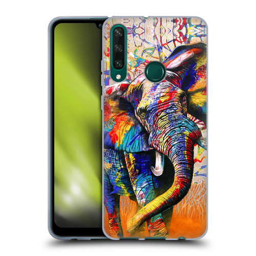 Graeme Stevenson Colourful Wildlife Elephant 4 Soft Gel Case for Huawei Y6p
