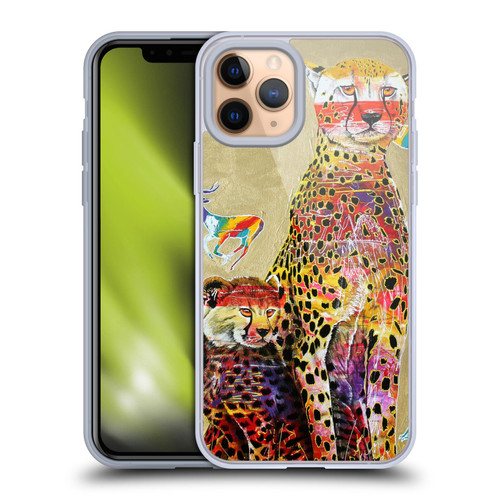 Graeme Stevenson Colourful Wildlife Cheetah Soft Gel Case for Apple iPhone 11 Pro