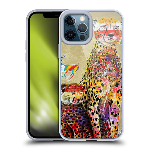 Graeme Stevenson Colourful Wildlife Cheetah Soft Gel Case for Apple iPhone 12 Pro Max