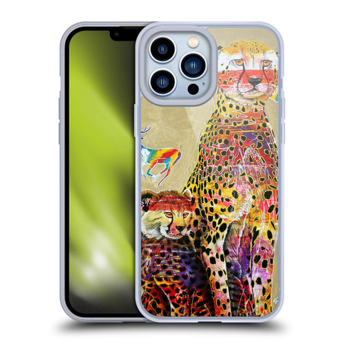 Graeme Stevenson Colourful Wildlife Cheetah Soft Gel Case for Apple iPhone 13 Pro Max