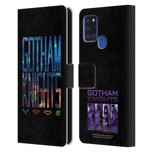 Gotham Knights Character Art Logo Leather Book Wallet Case Cover For Samsung Galaxy A21s (2020)