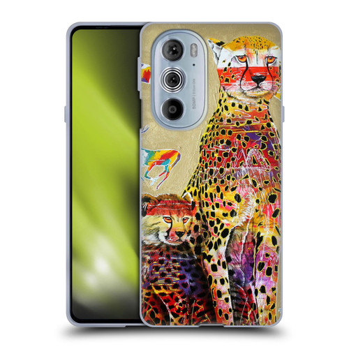 Graeme Stevenson Colourful Wildlife Cheetah Soft Gel Case for Motorola Edge X30