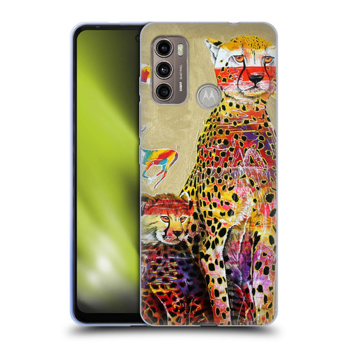 Graeme Stevenson Colourful Wildlife Cheetah Soft Gel Case for Motorola Moto G60 / Moto G40 Fusion